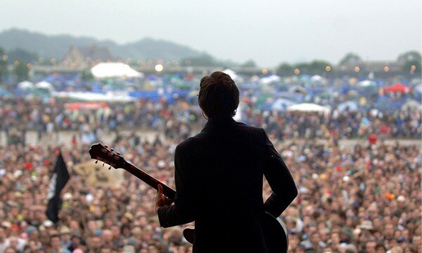 The view from the stage at Glastonbury